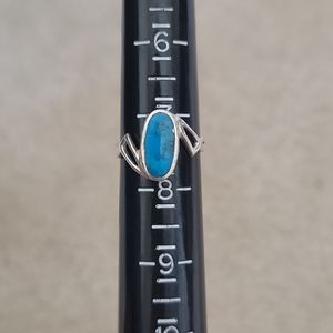 Turquoise Sterling Silver Ring Size 7.5